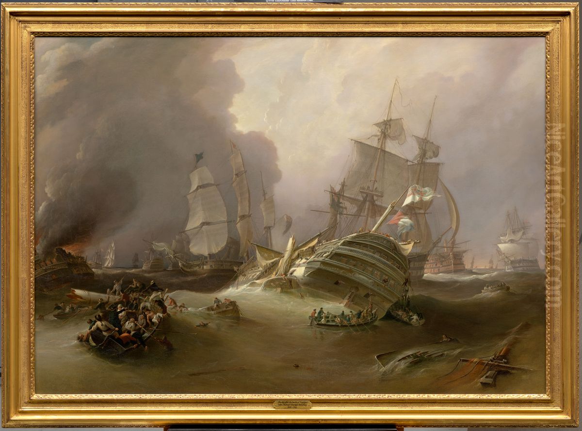 The Day after the Battle of Trafalgar, Securing the Prize Oil Painting by Richard Bridges Beechey