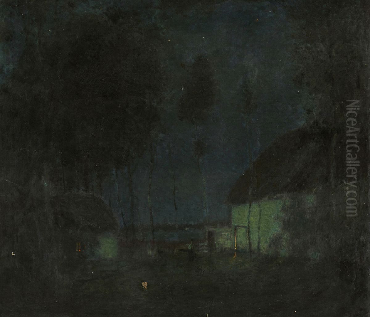 Moonlight Prince Edward Island Oil Painting by Paul Cornoyer