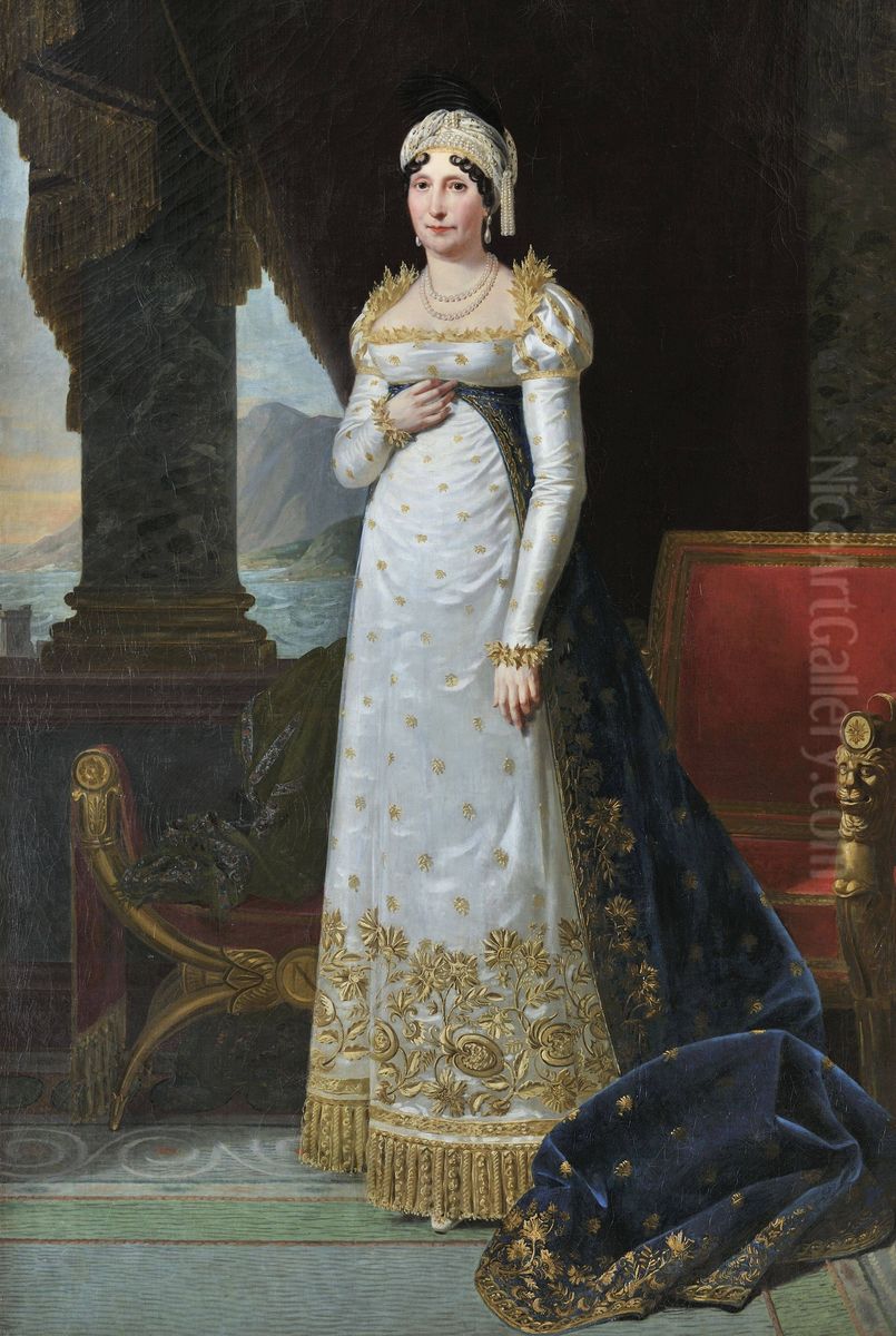 Portrait of Letizia Bonaparte (1750-1836) Oil Painting by Robert Lefevre