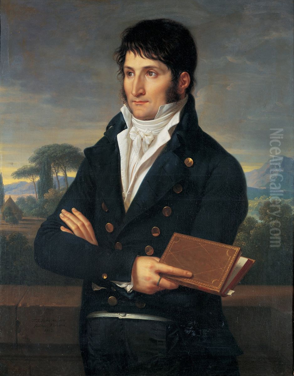 Portrait ofLuciano Bonaparte in Villa Rufinella(1775-1840) Oil Painting by Francois-Xavier Fabre
