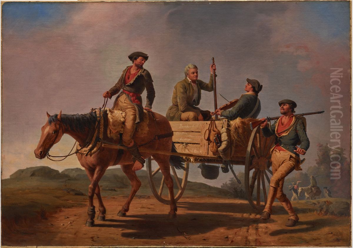 Veterans of 1776 Returning from the War Oil Painting by William Ranney