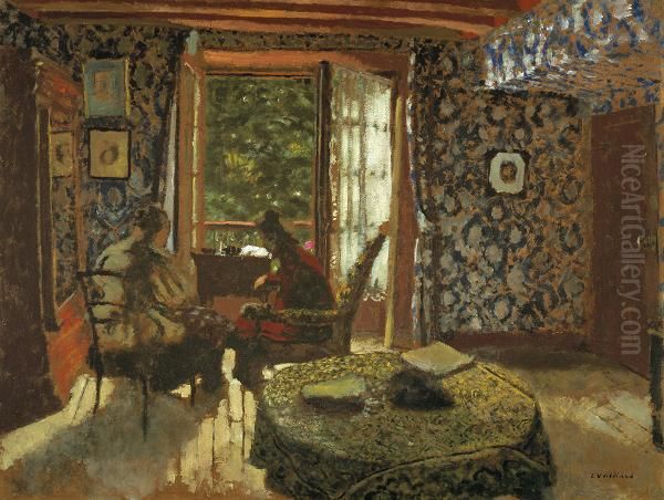 Interieur Oil Painting by Jean-Edouard Vuillard