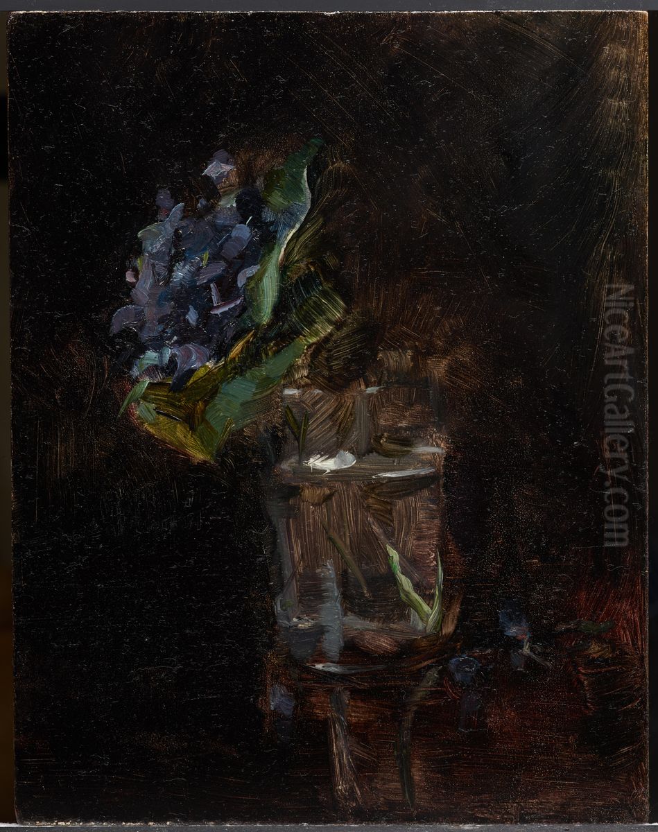 Bouquet of Violets in a Vase Oil Painting by Henri De Toulouse-Lautrec