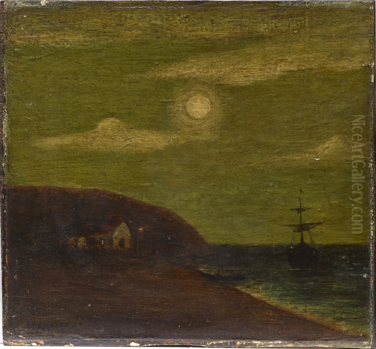 Seascape Oil Painting by Albert Pinkham Ryder