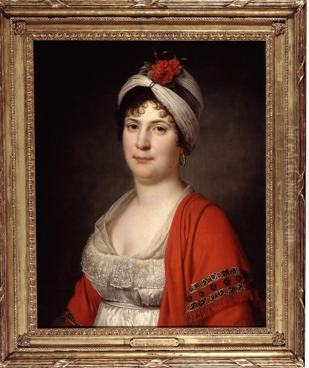 Mrs. Sims of Philadelphia Oil Painting by Adolf Ulrik Wertmuller