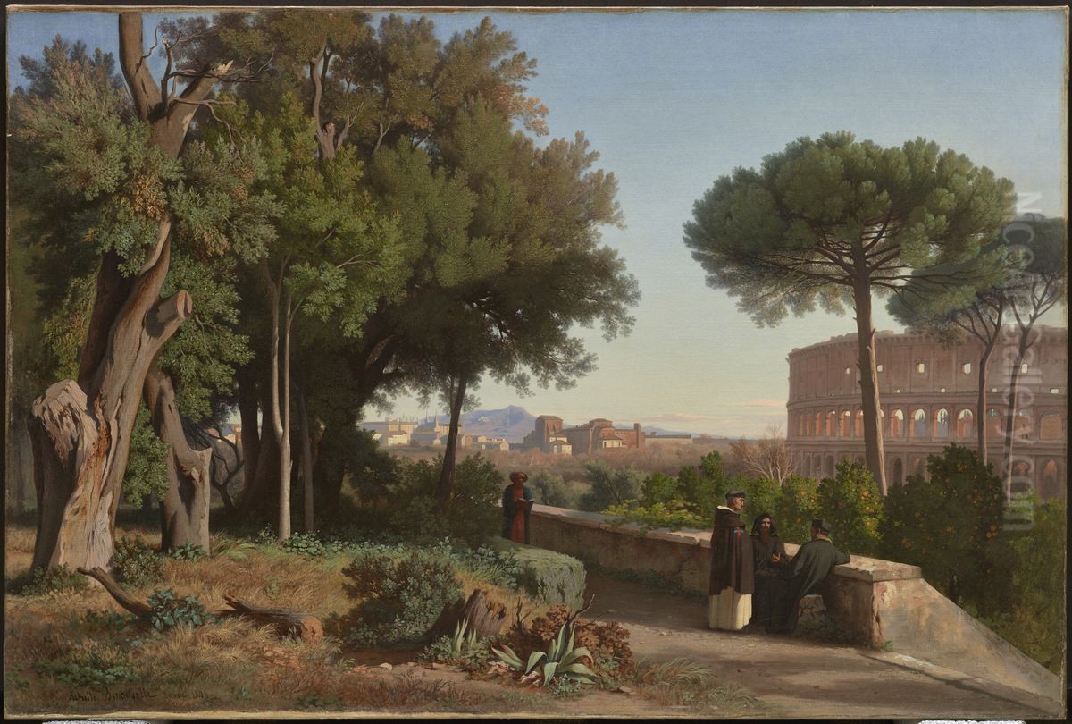 Colosseum Viewed from the Palatine Oil Painting by Jean-Achille Benouville