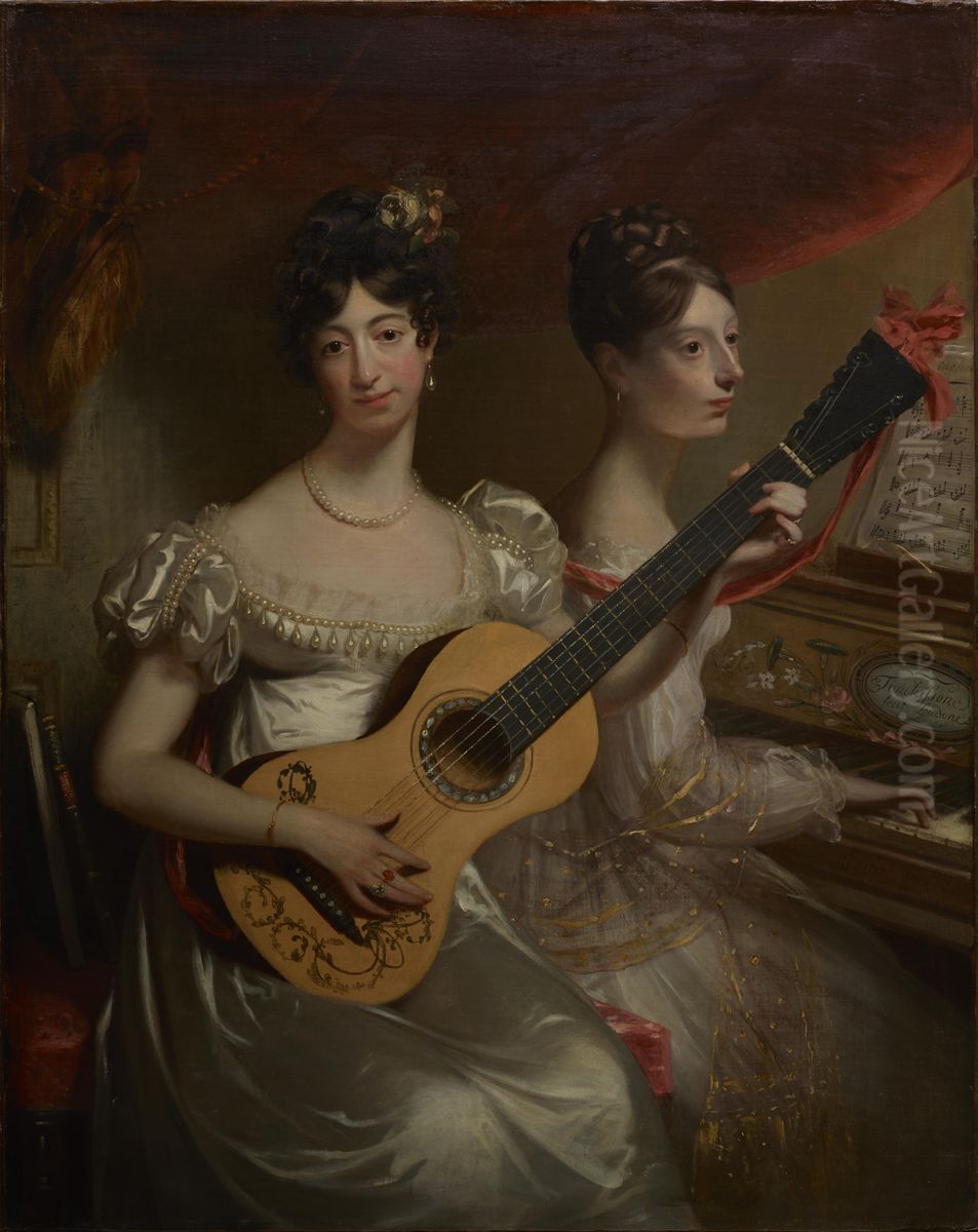 The Misses Plowden Oil Painting by William Beechey