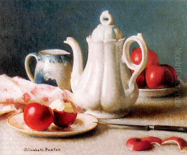 Red Apples Oil Painting by Elizabeth Okie Paxton