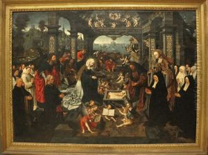 De geboorte met Margriet Dirck Boelensdr. en haar familie, de HH. Andreas en Margaretha