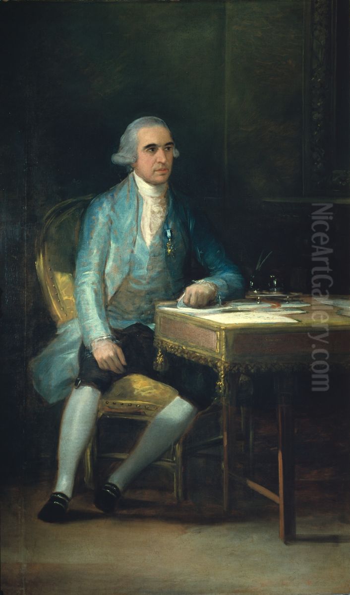 Portrait of Don Francisco de Saavedra Oil Painting by Francisco Goya Fuendetodos