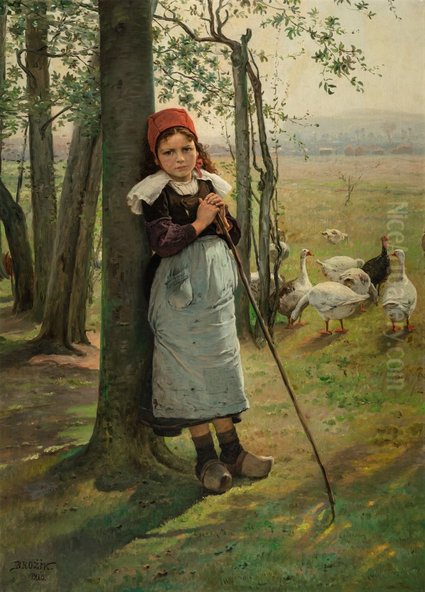 Goose Girl Oil Painting by Vaclav Brozik