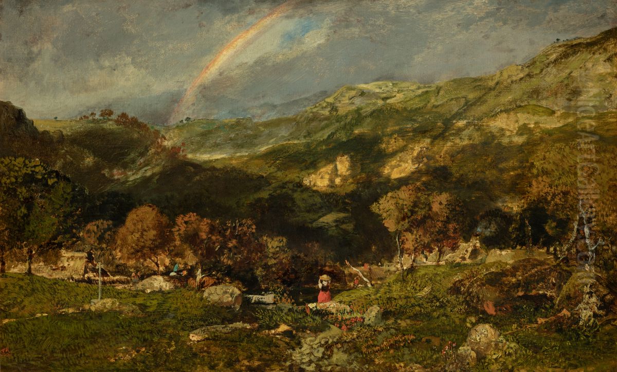 Landscape after a Storm Oil Painting by Theodore Rousseau