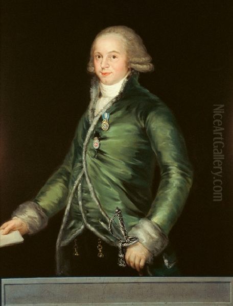Portrait of Mariano Luis de Urquijo Oil Painting by Francisco Goya Fuendetodos