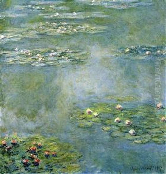 Water Lilies Oil Painting by Claude Oscar Monet