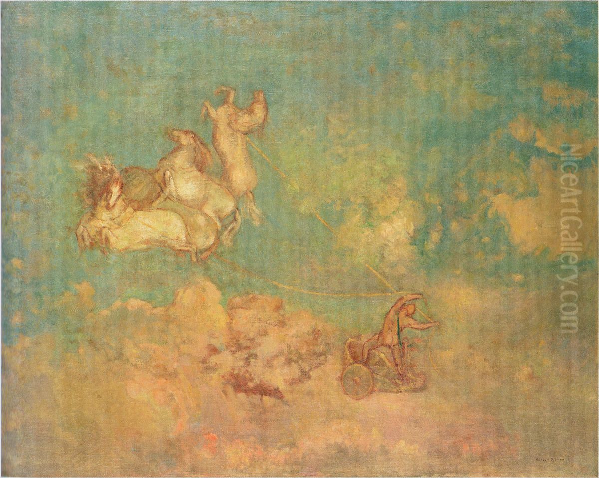 aporonno er lun ma che Oil Painting by Odilon Redon