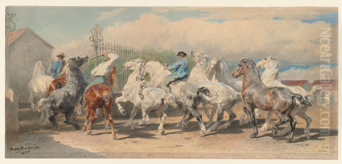 Return from the Horse Fair Oil Painting by Rosa Bonheur