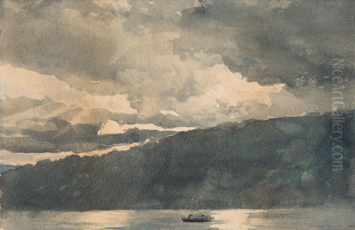 Mink Lake, Adirondacks Oil Painting by Winslow Homer