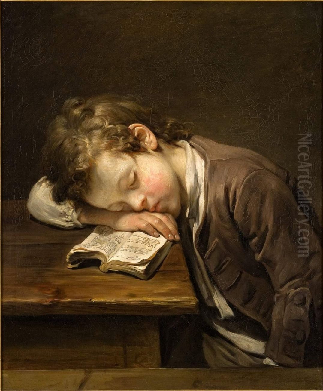 The lazy boy Oil Painting by Jean-Baptiste Greuze
