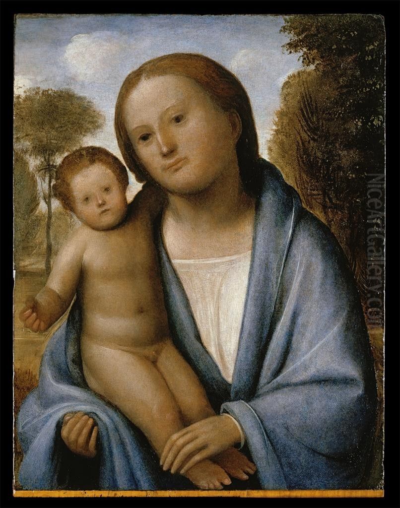 Madonna and Child Oil Painting by Bramantino