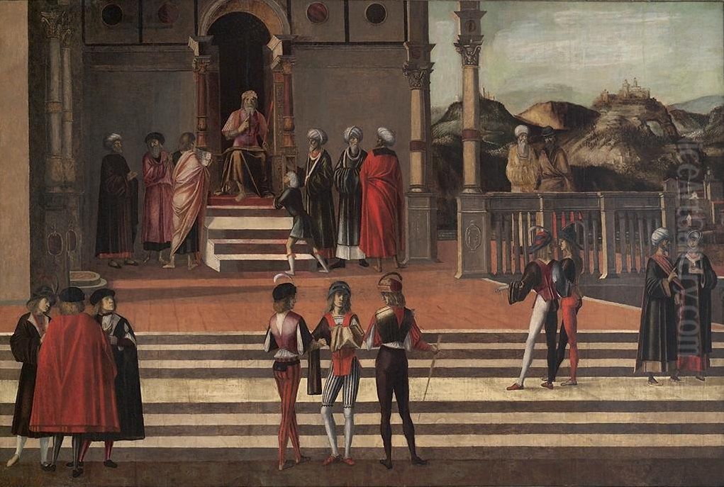 Joseph interpreting Pharoah's Dream Oil Painting by Lazzaro Bastiani