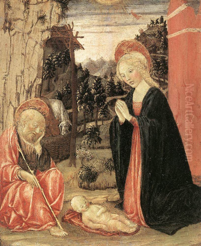 Nativity Oil Painting by Francesco di Giorgio