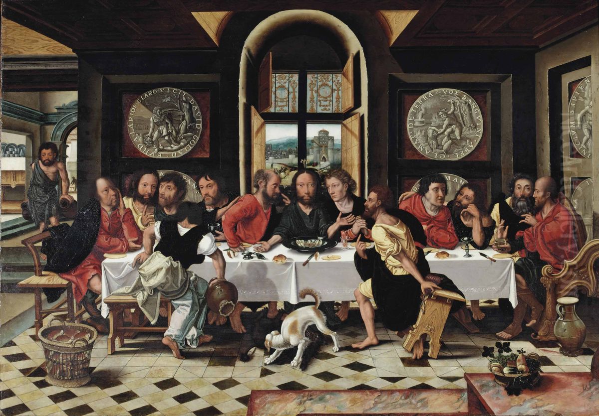 Last Supper Oil Painting by Pieter Coecke Van Aelst