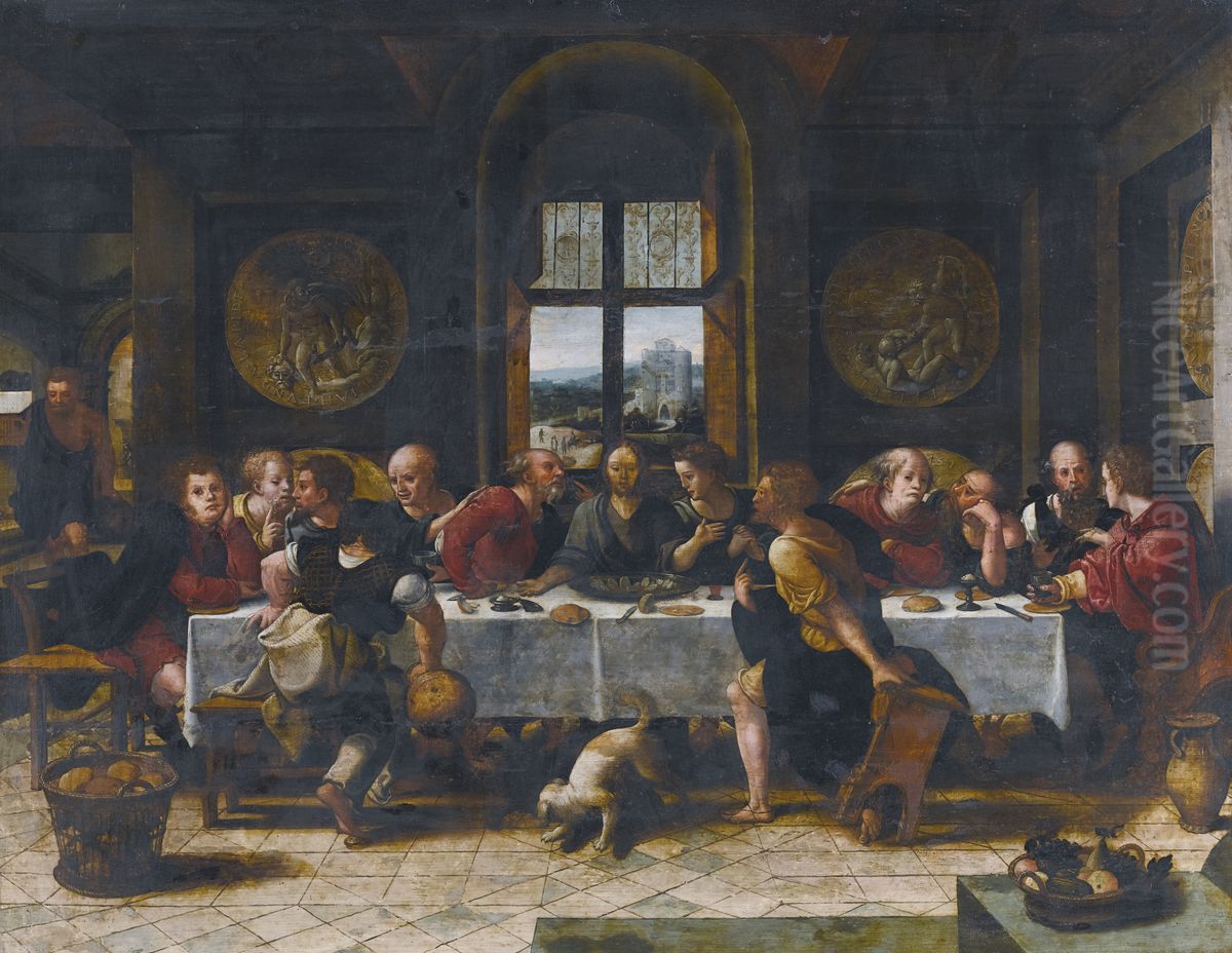 Last Supper Oil Painting by Pieter Coecke Van Aelst