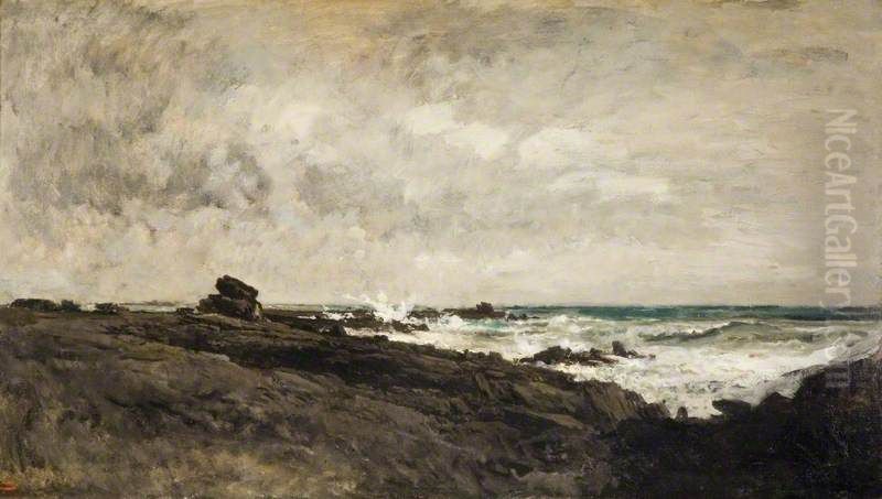 Seascape Oil Painting by Charles-Francois Daubigny