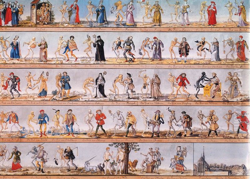Danse Macabre of Basel Oil Painting by Emanuel Buchel