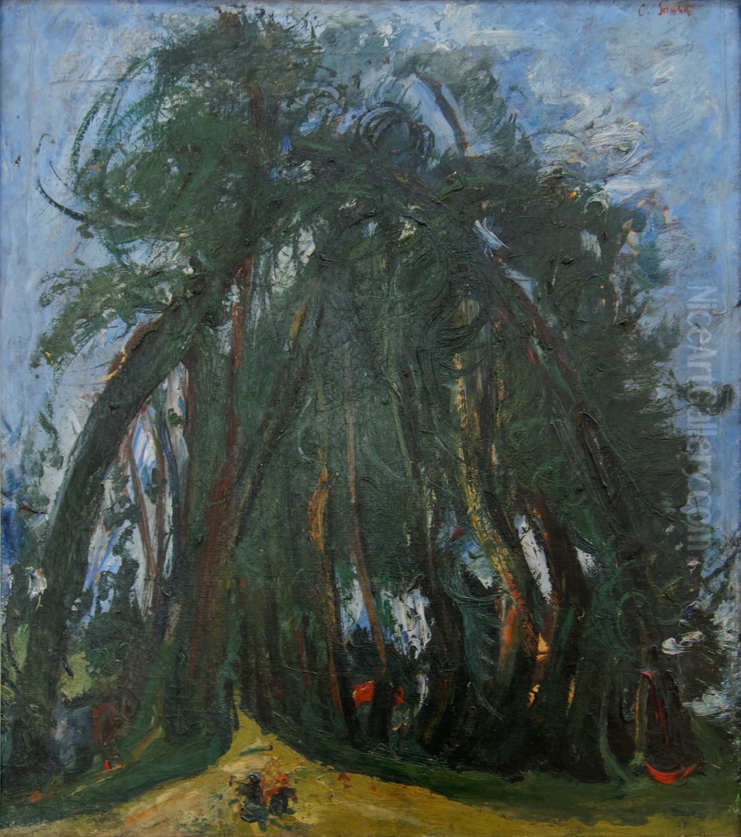 L'Allee d'arbres Oil Painting by Chaim Soutine