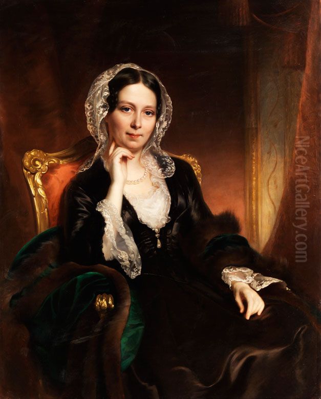 Portrat der Grafin Schwarzenberg Oil Painting by Franz Xavier Winterhalter