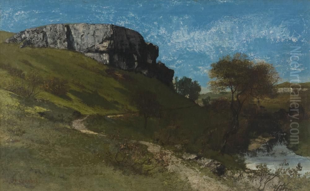 Valley of the Loue Oil Painting by Gustave Courbet