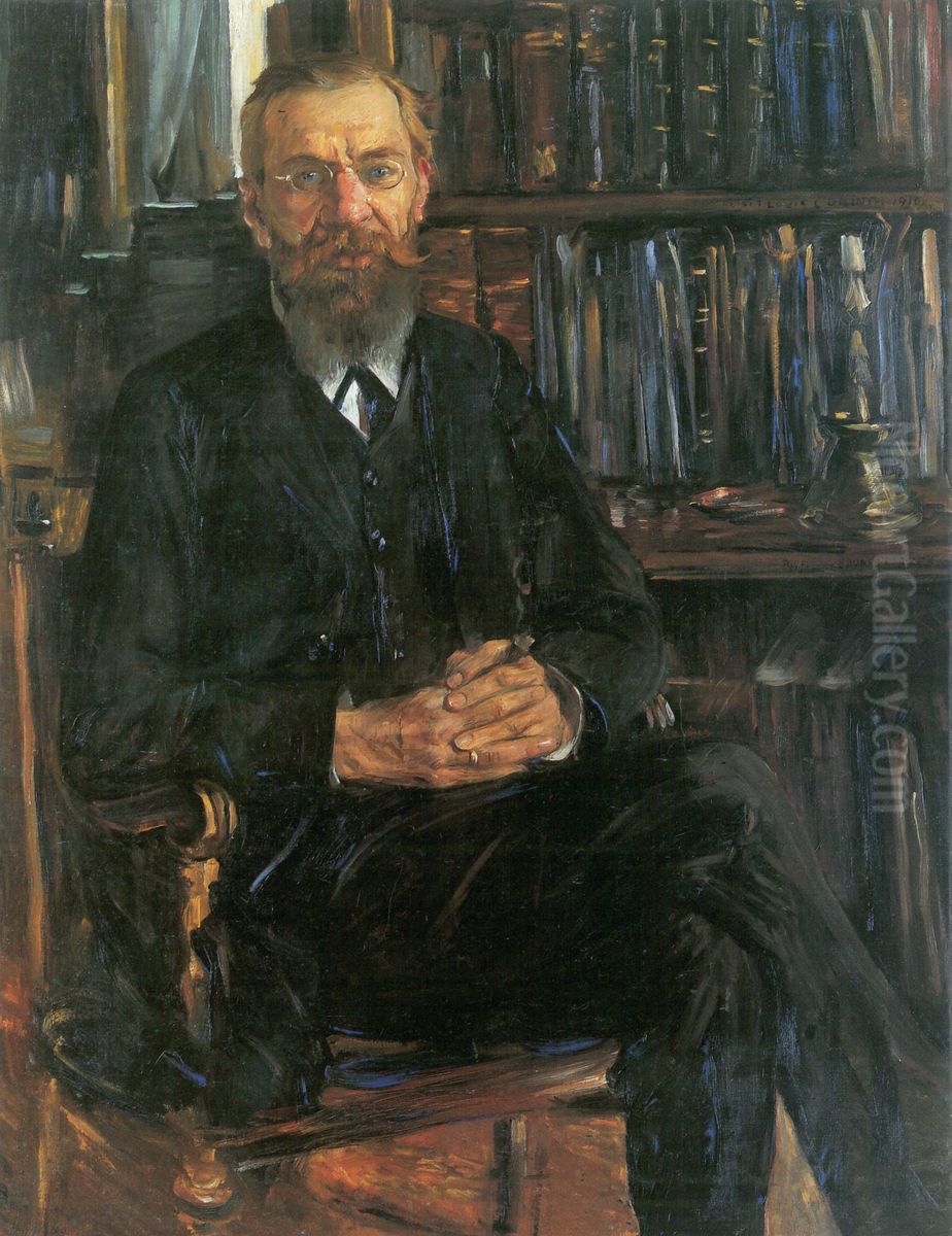 Portrait of Dr Edward Meyer (1855-1930), German historian Oil Painting by Lovis (Franz Heinrich Louis) Corinth