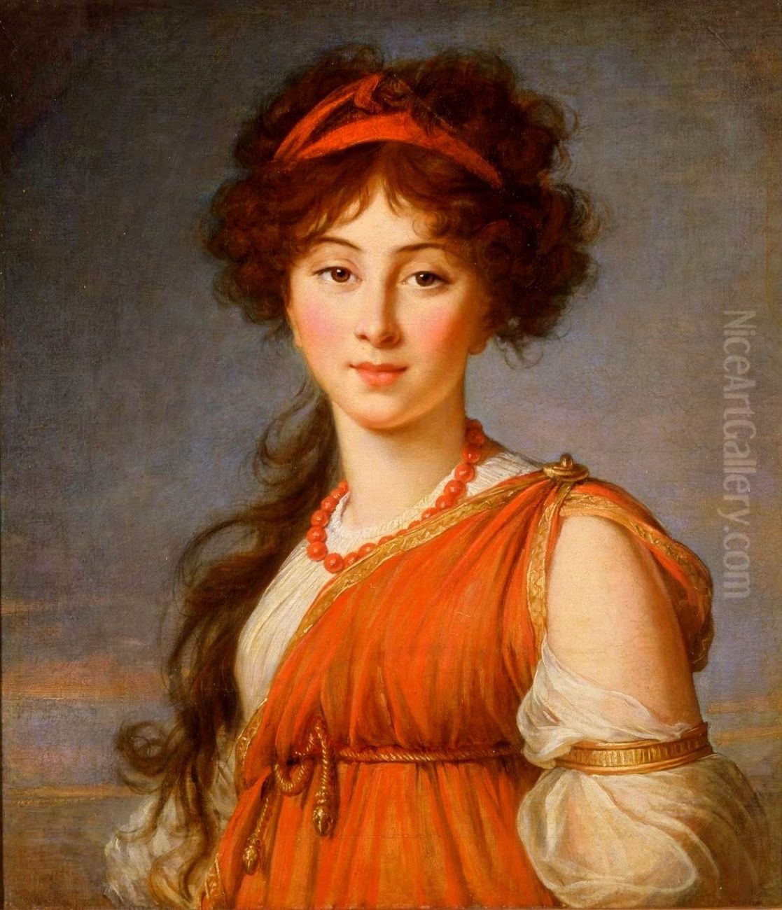 Varvara Ivanovna Narishkine, nee Ladomirsky Oil Painting by Elisabeth Louise Vigee Le Brun