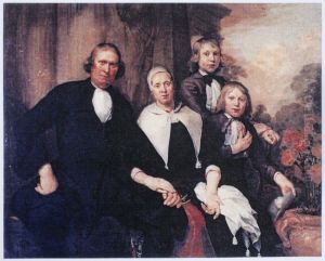 Family portrait of Floris Cornelisz. de Lange (1634-1714), Trijntje Jans (?-1713) and their children
