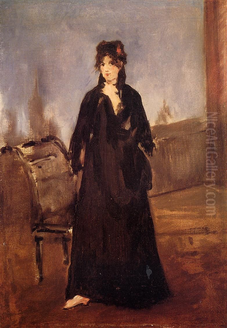 Berthe Morisotau soulier rose Oil Painting by Edouard Manet