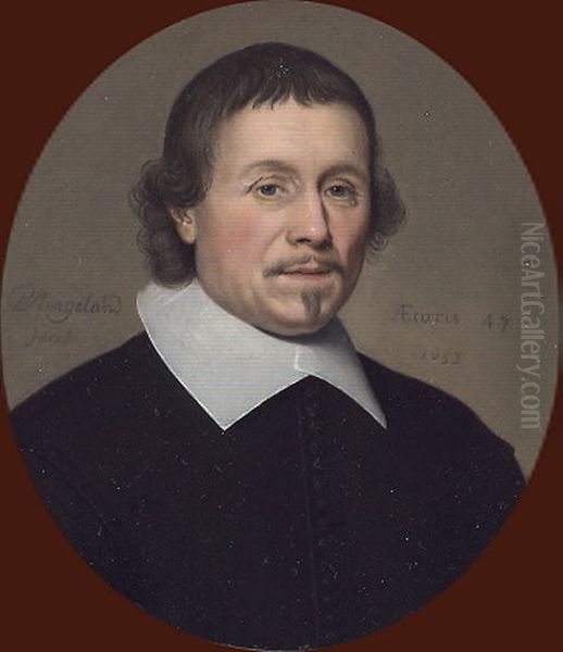 Portrait of Jan Hubrecht (1606-1669) Oil Painting by Pieter Cornelisz van Slingelandt