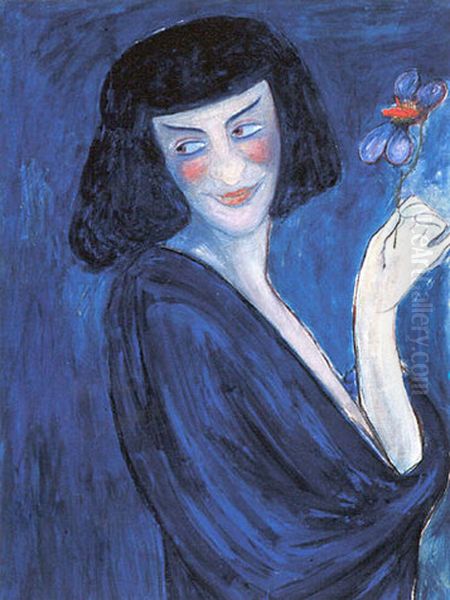 The Dancer Alexander Sakharoff Oil Painting by Marianne von Werefkin