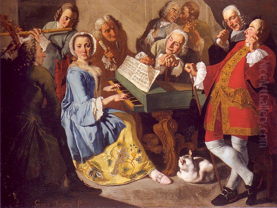 The Concert Oil Painting by Gaspare Traversi