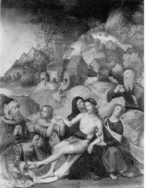 Pieta Oil Painting by Domenico Panetti