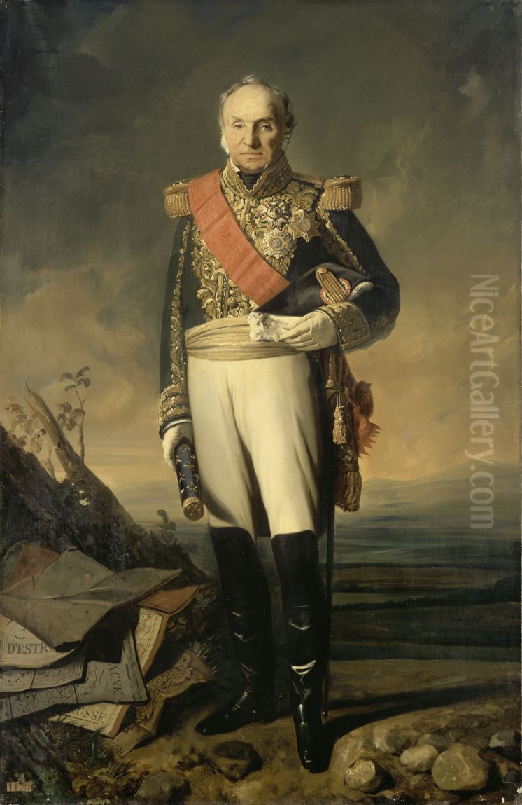 Jean-Baptiste Drouet d'Erlon, marechal de France (1765-1844) Oil Painting by Charles-Philippe Lariviere