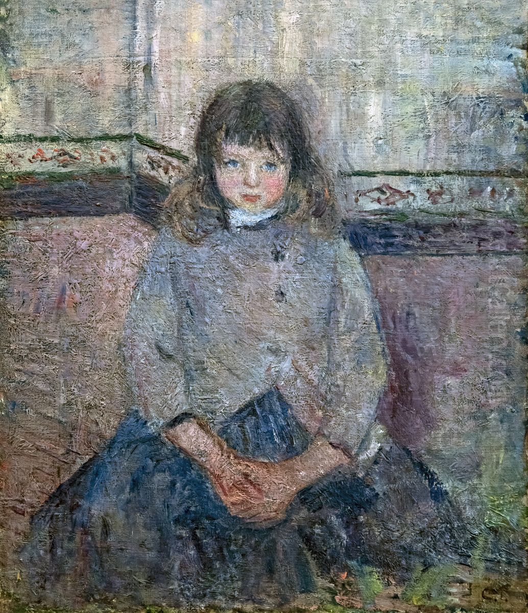 Portrait of Felix in skirtFrancais:Portrait de Felix en jupeItaliano:Ritratto di Felix in gonna Oil Painting by Camille Pissarro