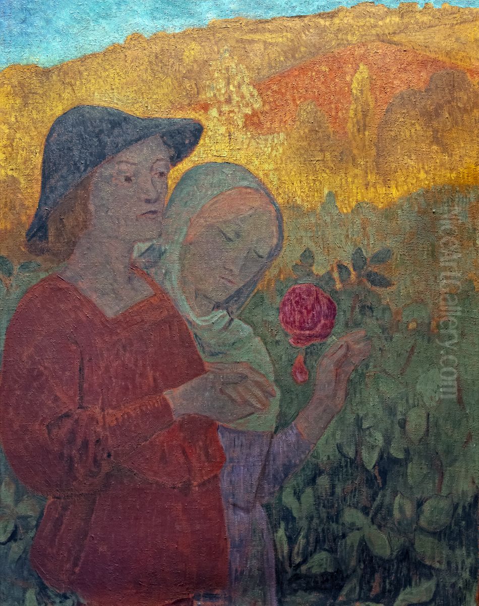 Sweetheart let see if the Rose...Francais:Mignonne, allons voir si la rose...Italiano:Carino, vediamo se la rosa... Oil Painting by Paul Serusier
