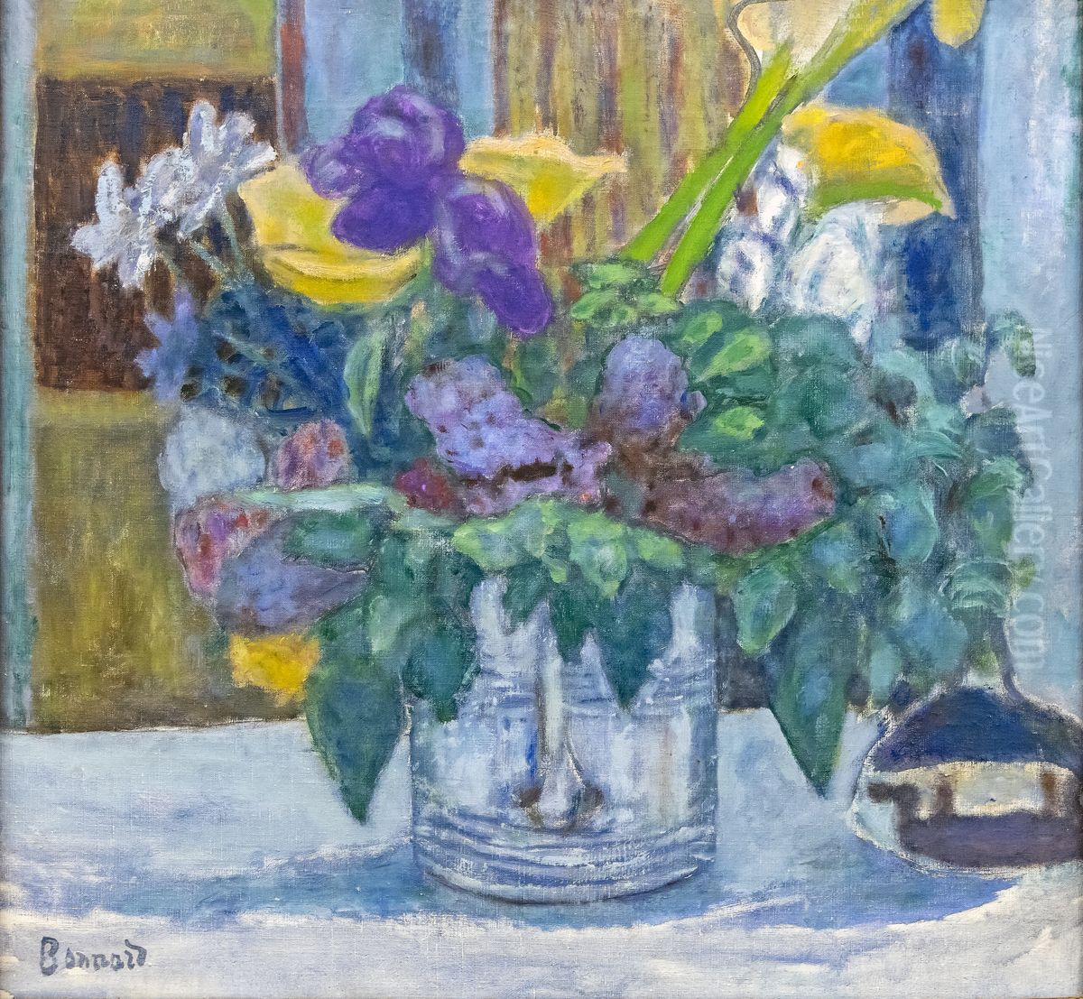 Iris et lilas Oil Painting by Pierre Bonnard