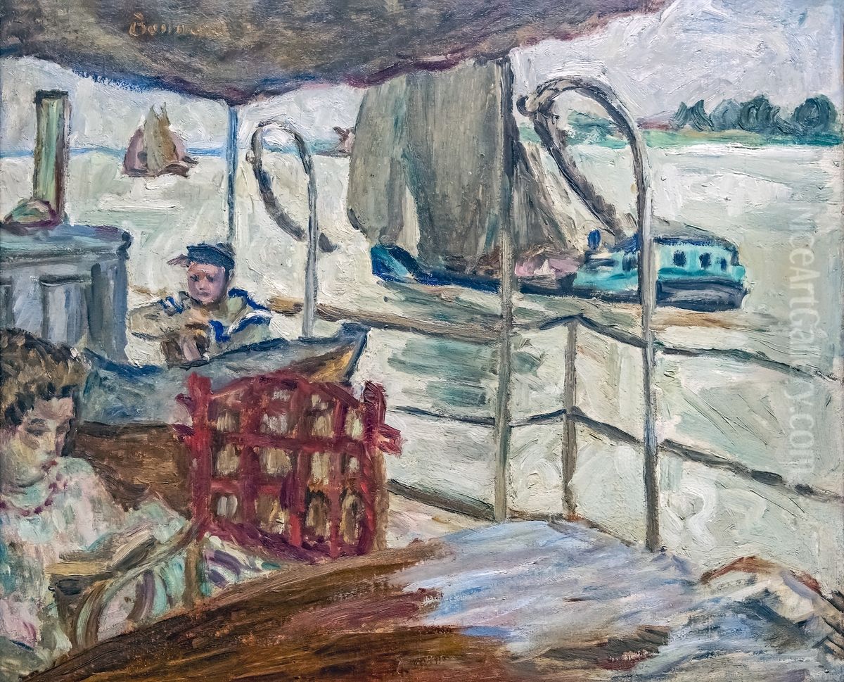 Misia Sert sur le navire d'Edwards Oil Painting by Pierre Bonnard
