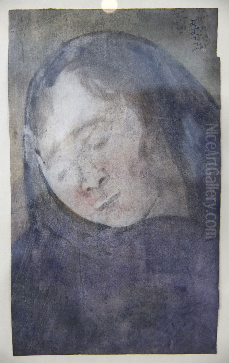 Portrait of a woman. Oil Painting by Abanindranath Tagore