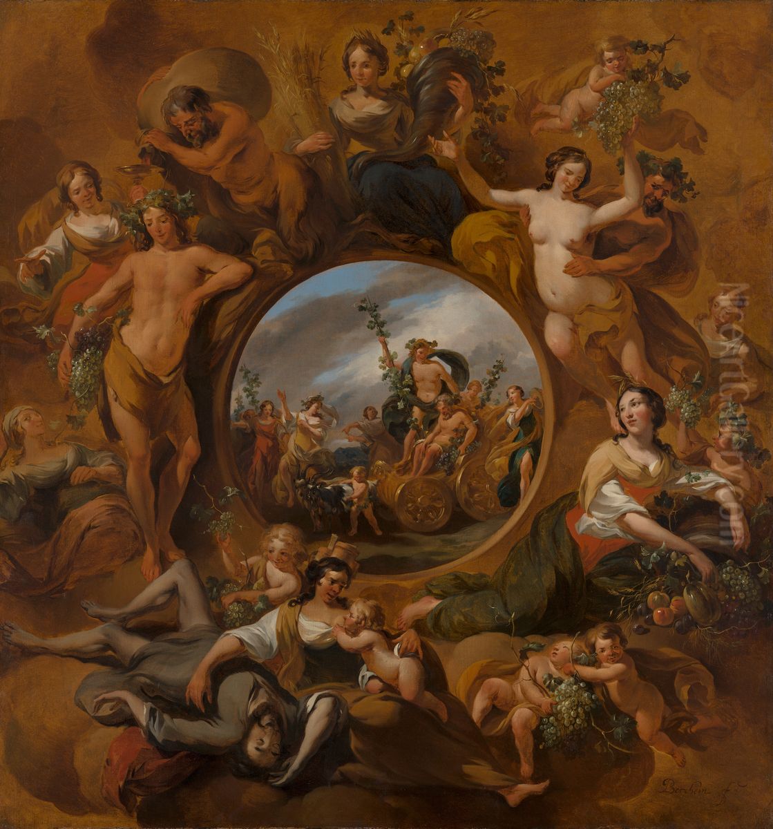 Allegory of Autumn Oil Painting by Nicolaes Pieterszoon Berchem