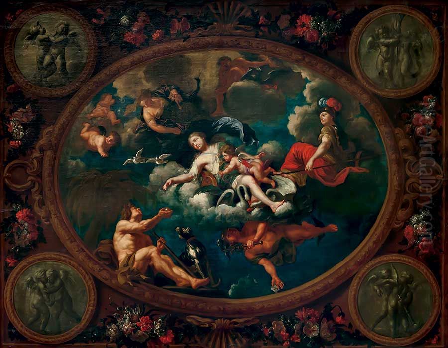 Judgement of Paris Oil Painting by Charles Le Brun