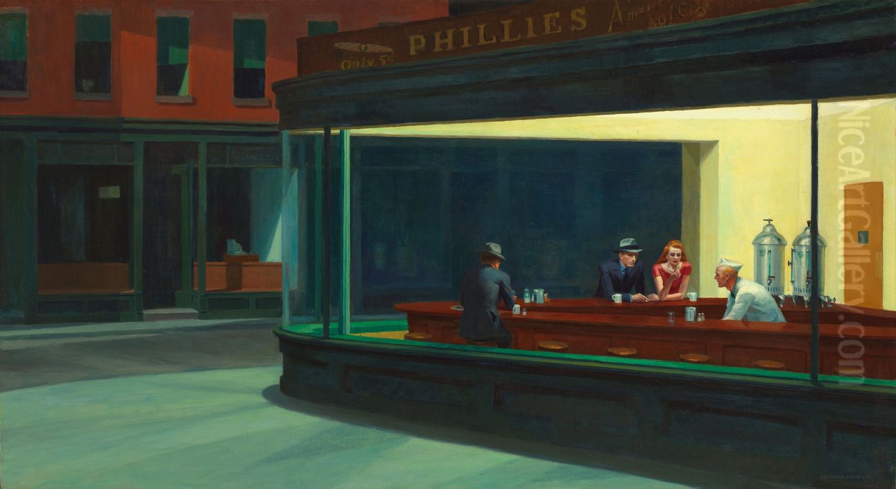 Nighthawks Oil Painting by Edward Hopper