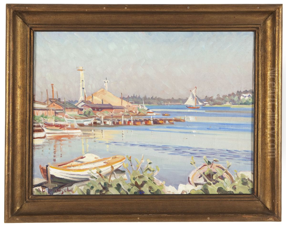 Ruokolahdesta (fi); View from Ruokolahti (en); Fran Ruokolax (sv) Oil Painting by unknown